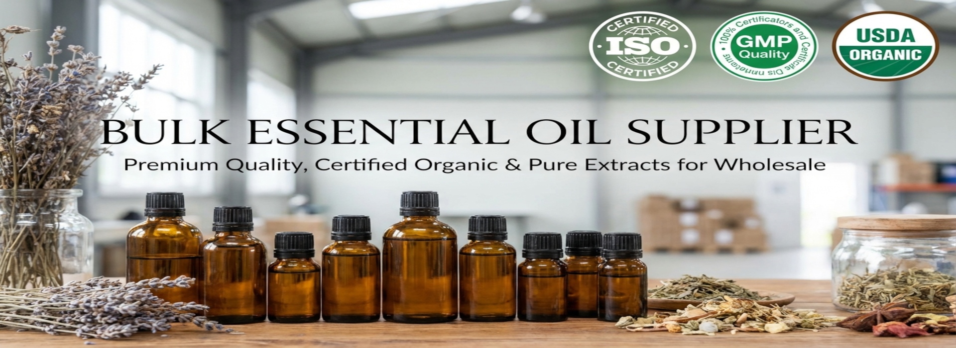 Banner for essential oil