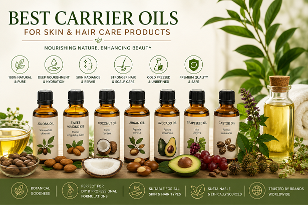 Best carrier oils for skin and hair care products with natural botanical ingredients