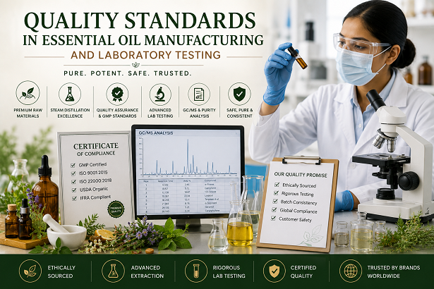 Laboratory testing and inspection process for essential oils