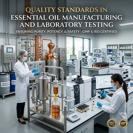 Quality standards in essential oil manufacturing and laboratory testing
