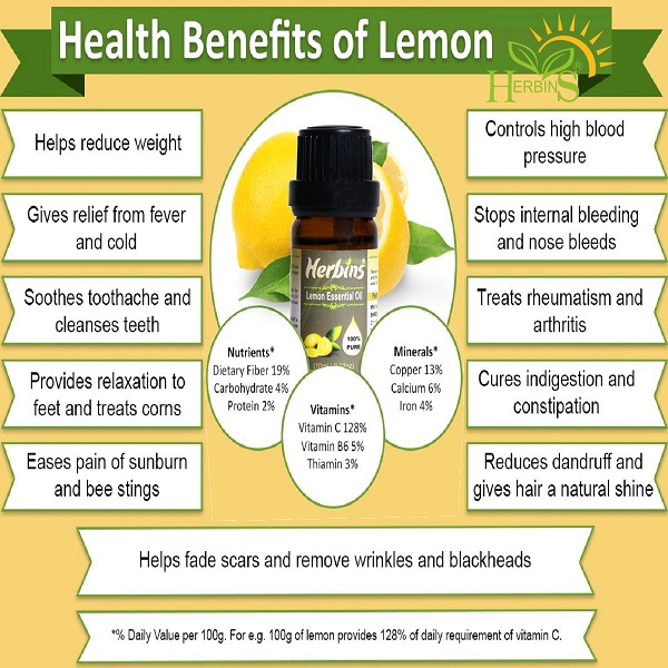 Lemon oil for detox and freshness