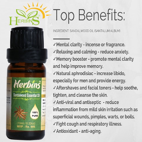 Sandalwood oil for calming and skincare